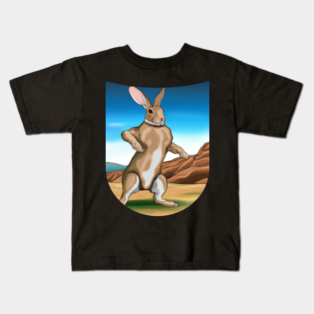 Strong Bunny Kids T-Shirt by Shadowbyte91